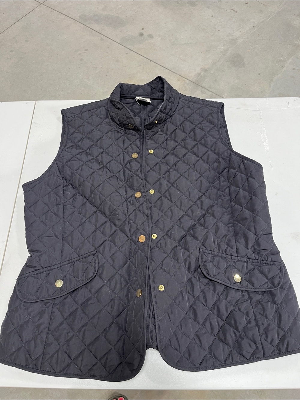 St. John's Bay Quilted Sleeveless Vest - Black